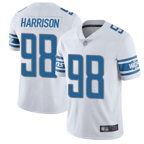 Detroit Lions Limited White Men Damon Harrison Road Jersey NFL Football #98 Vapor Untouchable